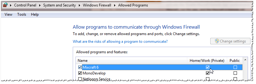 Editing the Windows Firewall